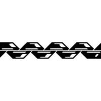 Geometric Chain Pattern on White Background, Abstract, Minimalist vector
