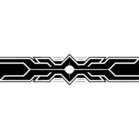 Futuristic Tech Line Element Black and White Abstract , Modern Minimalist Aesthetic vector