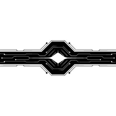 Abstract Tech Circuit Board Minimalist Black White Background