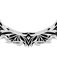 Elegant Black White Abstract Element With Decorative Motif vector