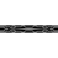 Minimalist Tech Circuitry Band on White, Abstract Element vector