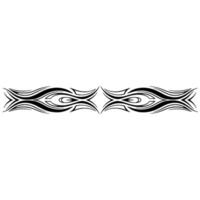 Tribal Tattoo Element Black Gray Curves vector