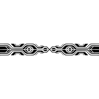 Futuristic Tech Border, Abstract Geometric , Minimalist
