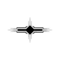 Futuristic Black Diamond Element on White Background vector