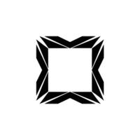 Abstract Geometric Frame Element in Black on White vector