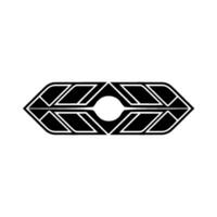 Geometric , Modern Minimalist Symbol With Glowing Orb vector