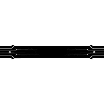 Black Circuit Board Banner on White Background Tech