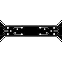 Modern Tech Circuit Board With Glowing Dots vector