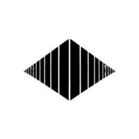 Abstract Geometric Rhombus With Light Rays, Minimalist vector