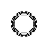 Geometric Black White Frame , Minimalist, Modern, Element vector
