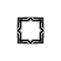 Geometric Star Frame on White, Minimalist , Modern Art vector