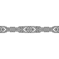 Geometric Border Ornament, Abstract Line Art vector