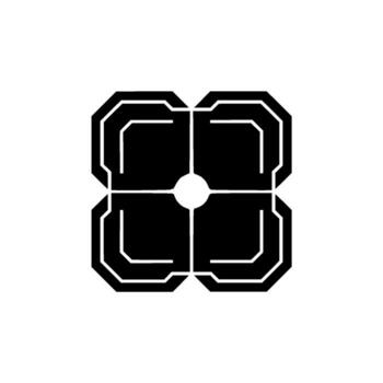 Modern Tech Abstract Geometric With Bright Center, Minimalist vector