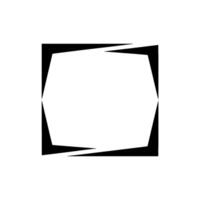 Geometric Abstraction Black and White Frame Shape vector