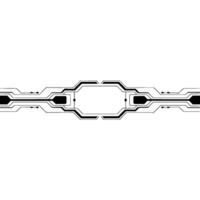 Futuristic Tech Interface , White Background With Black Lines vector