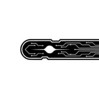 Modern Tech Circuit Board , Black and White Minimalist vector