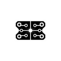 Abstract Circuit Board With Radiant Center on White Background vector