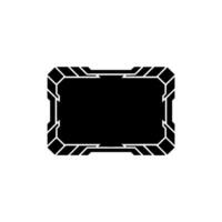 Futuristic Interface Frame Black Rectangular Hud Element vector