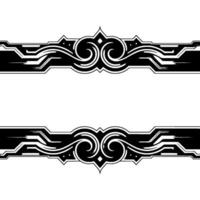 Elegant Abstract Ornament Frame, Modern Monochrome vector