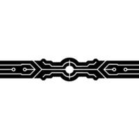 Futuristic Circuitry Element Black and White Tech vector
