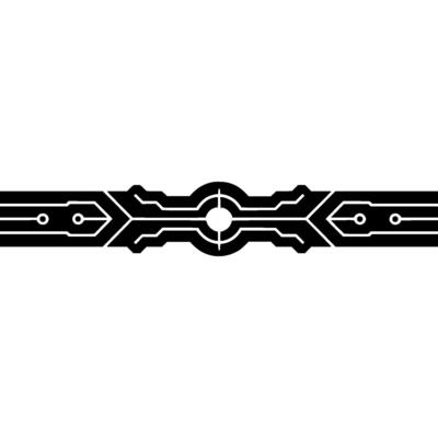 Futuristic Circuitry Element Black and White Tech