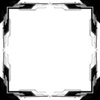 Futuristic Tech Frame in Black White, Clean , Blank Space vector