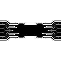 Minimalist Tech Background Black Pcb on Grayscale vector