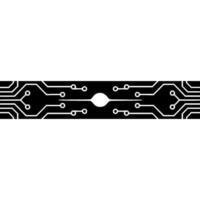 Futuristic Circuit Board With Glowing Central Point, Technology Background vector