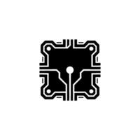 Modern Circuit Board Minimalist Tech on Gradient vector