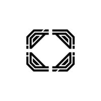 Geometric Element Minimalist Abstract Shape on White vector