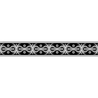 Ornate Black and White Seamless Border Pattern on Gradient Background vector