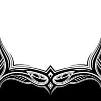 Abstract Black and White Element Tribal Inspired Pattern vector