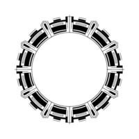 Modern Geometric Circular Frame With Gradients vector