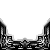 Elegant Art Deco Frame in Black and White vector