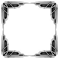 Art Deco Frame, Black White Geometric , Empty Space vector