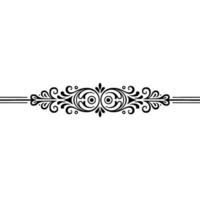 Elegant Black and White Ornamental Element on Light Background vector