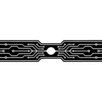 Abstract Circuit Board With Glowing Center on Gradient Background vector