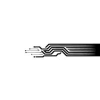 Abstract Circuit Board Tech, Connectivity, Data Flow on White Background vector