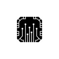 Minimalist Circuit Board Technology, Future Concept, Isolated vector