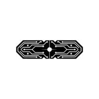 Black and White Circuit Board Technology Concept vector
