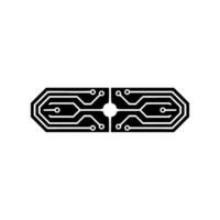Futuristic Tech Circuitry Conceptual on White, Digital Connectivity vector