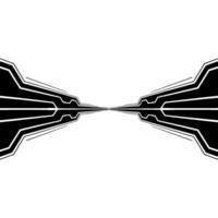 Abstract Tech Background Black Lines on Gray, Futuristic Perspective vector