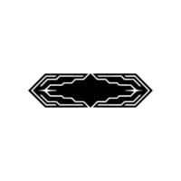Futuristic Black and White Geometric Bar on White Background vector