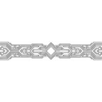 Abstract Tech Circuit With Diamond Element on White Background vector