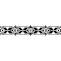 Geometric Border Minimalist Monochrome Ornament on White Background vector