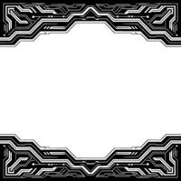 Tech Frame Background Black White Circuitry, Modern, Blank Space vector