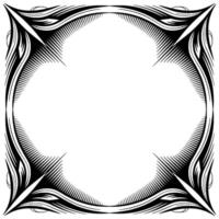 Elegant Black and White Decorative Frame Border, Abstract vector