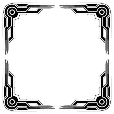 Geometric Art Deco Frame, Modern Element