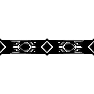 Geometric Art Deco Element on Light Gray Background
