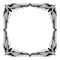 Elegant Art Deco Frame, Black and White, Blank Space for Text vector